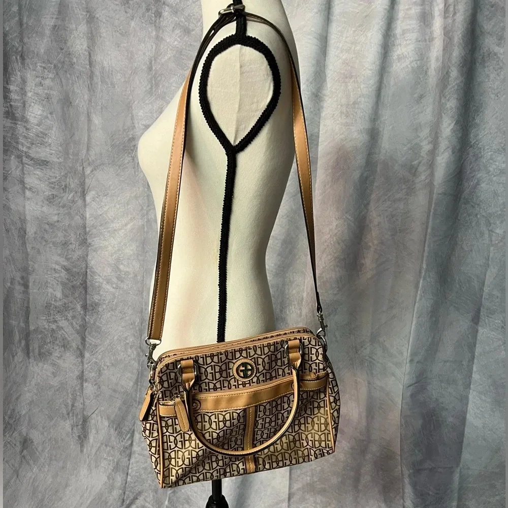 Giani Bernini Camel, Tan and Brown Shoulder Bag with Tons of Pockets